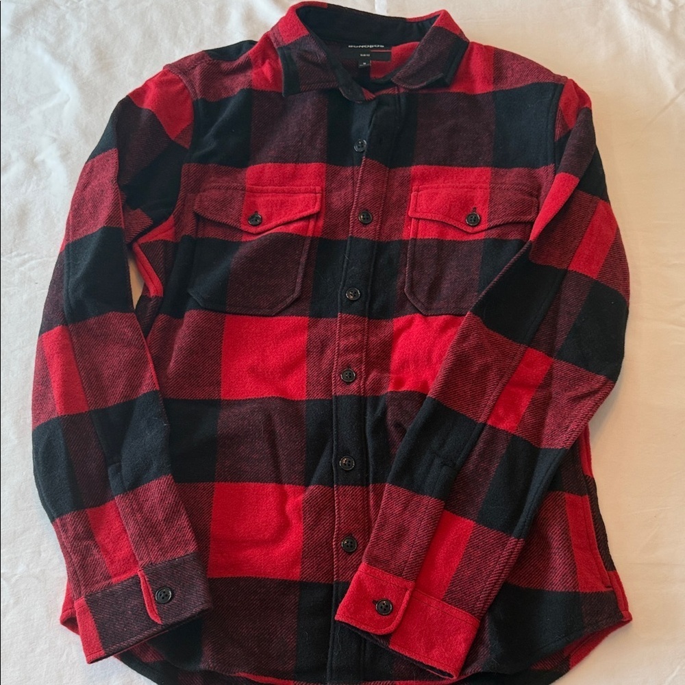 Bonobos Red and Black Plaid Shirt Jacket